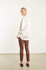 Whiskey Leather Ankle Leggings