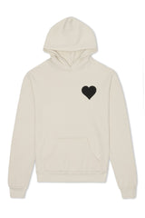 Vintage White Heart Hoodie