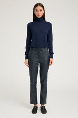 Midnight Leather Sophia Cigarette Trousers