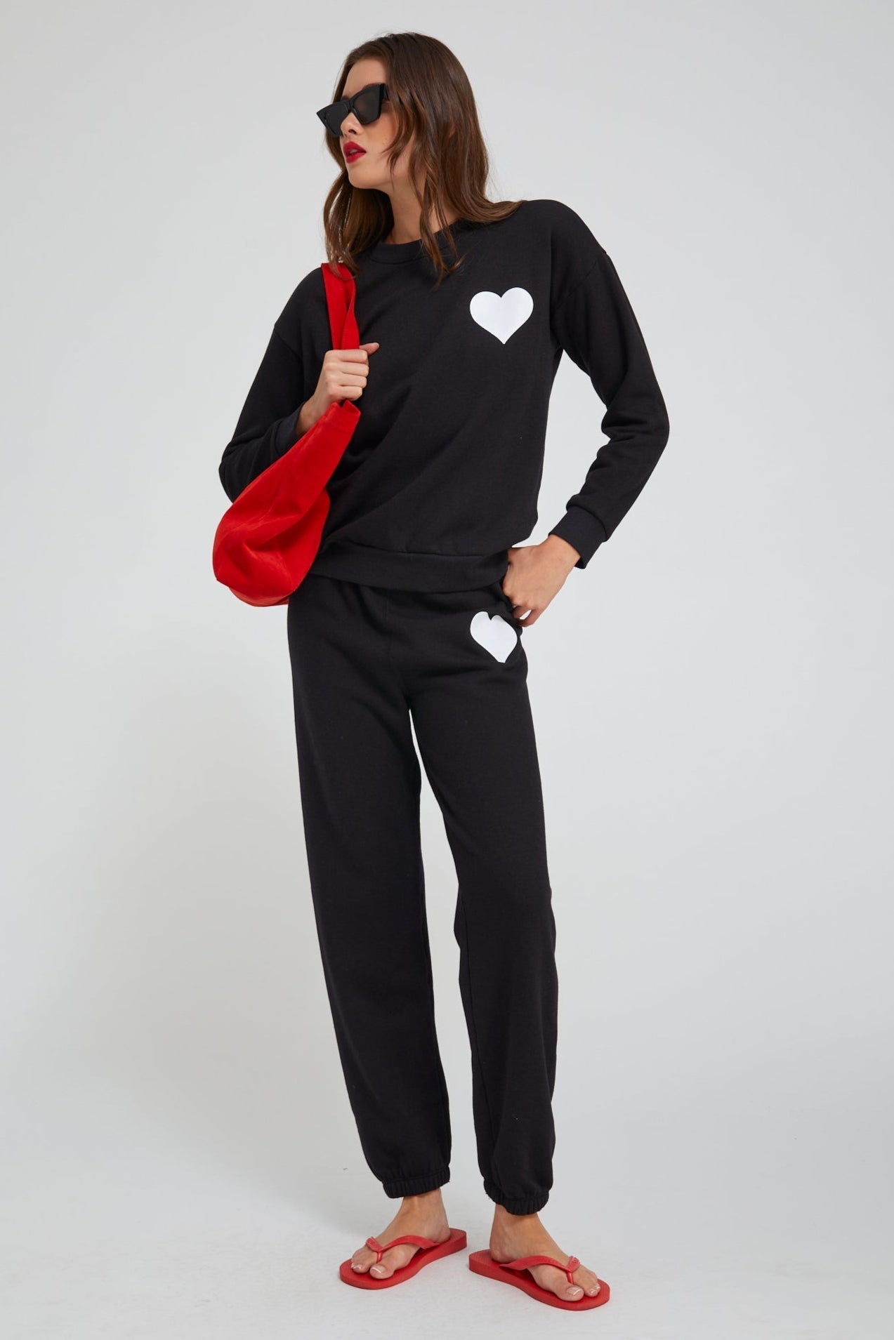 Black Heart Sweatpants