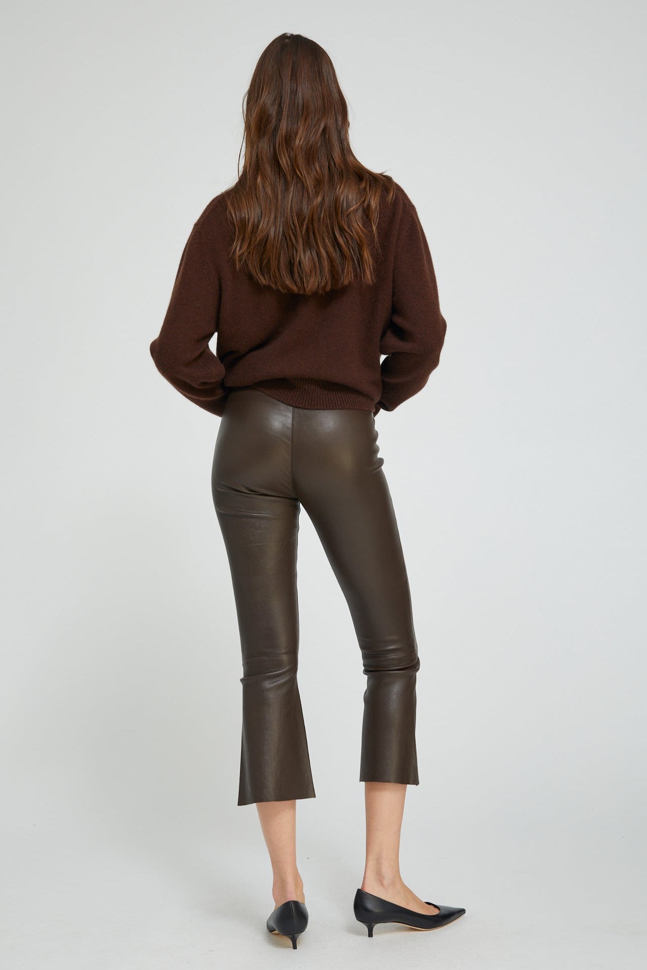 Americano Leather Crop Flare