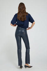 Midnight Leather Micro Flare