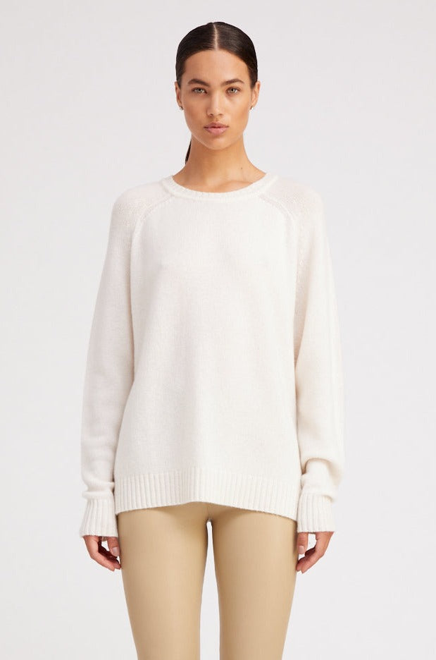 Ivory Cashmere Boyfriend Sweater