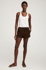 Americano Suede Slip Shorts