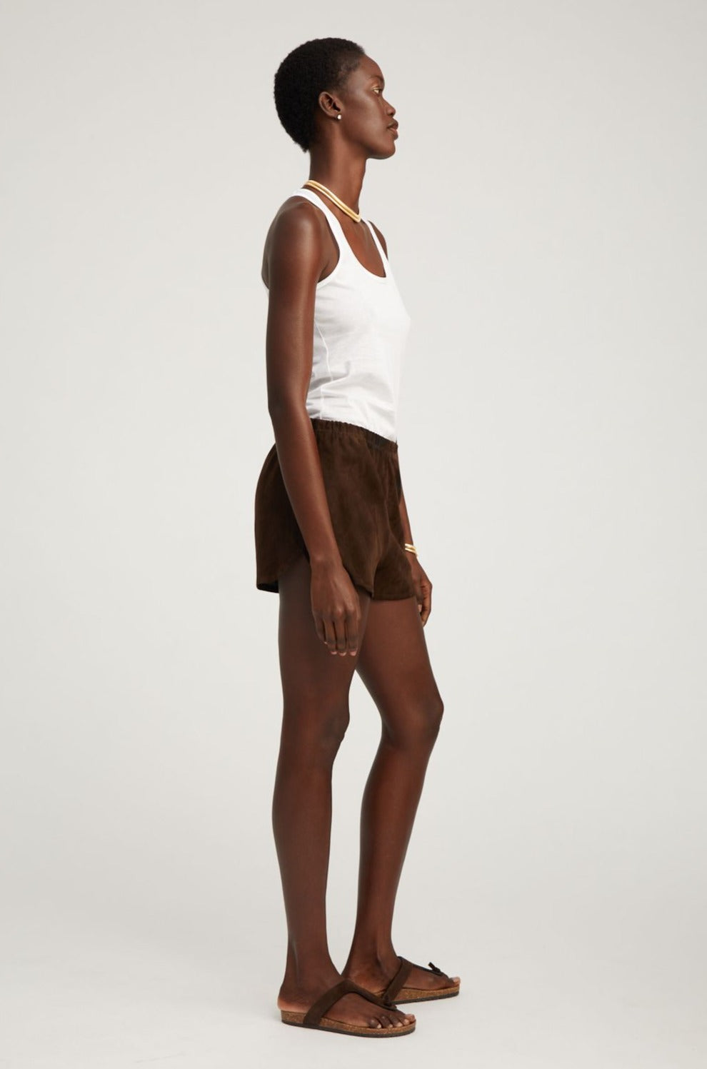 Americano Suede Slip Shorts