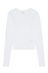 White Cotton Long Sleeve Baby Tee